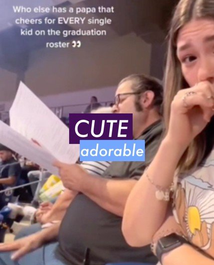 Dad cheering for everyone on graduation, wholesome viral moment